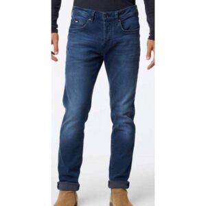 Gas Cotton Slim Fit Jeans Men Blue Bottoms